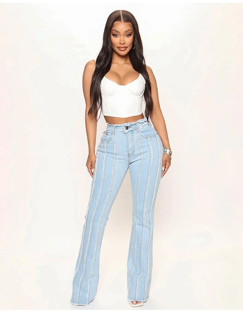 026 – Ladies Slim Fit Long Denim Jeans | Wholesale OEM Private Label Factory