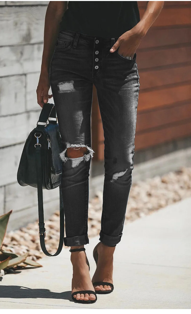 1013 – Ladies Slim Fit Long Denim Jeans | Wholesale OEM Private Label Factory