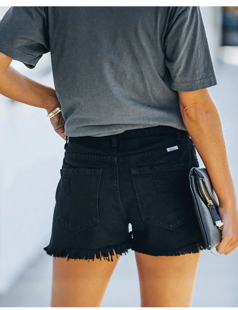 1057D – Ladies Straight Fit Denim Shorts | Wholesale OEM Private Label Factory