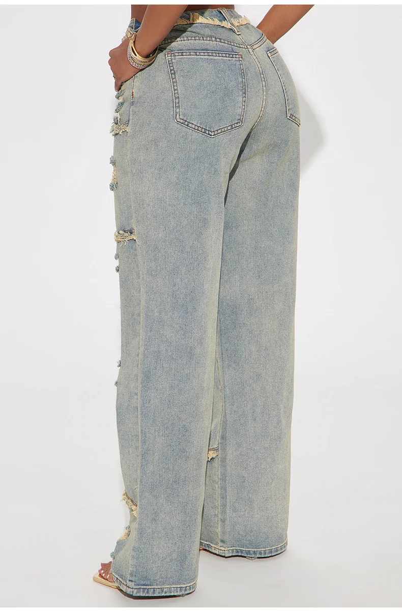 11229 - Ladies Straight Fit Long Denim Jeans | Wholesale OEM Private Label Factory