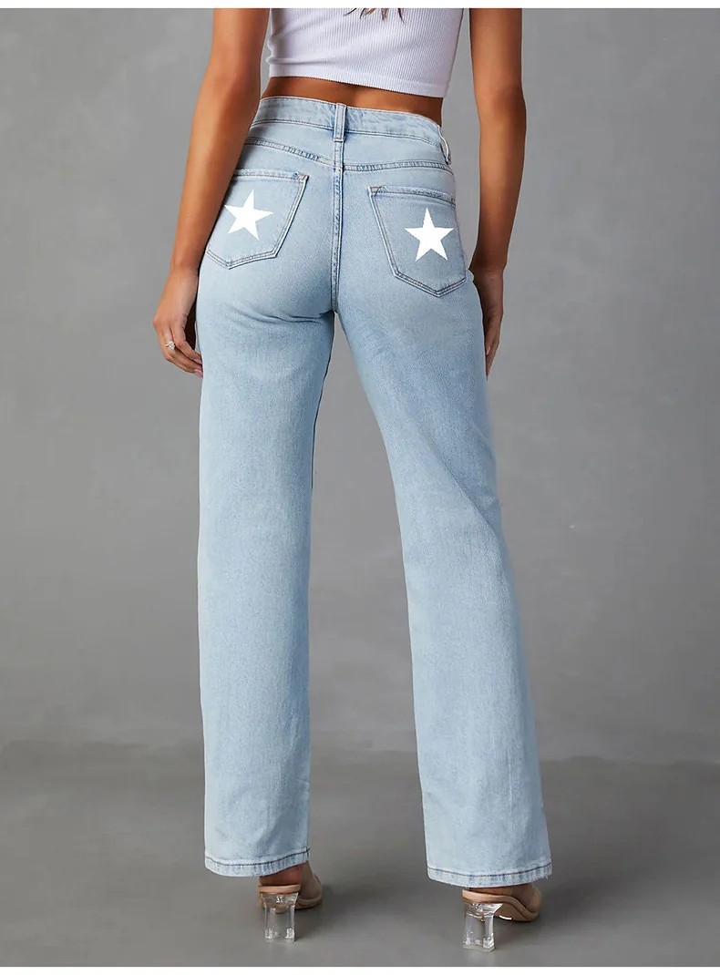 161 - Ladies Straight Fit Long Denim Jeans | Wholesale OEM Private Label Factory
