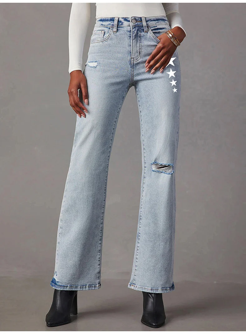 163 – Ladies Straight Fit Long Denim Jeans | Wholesale OEM Private Label Factory