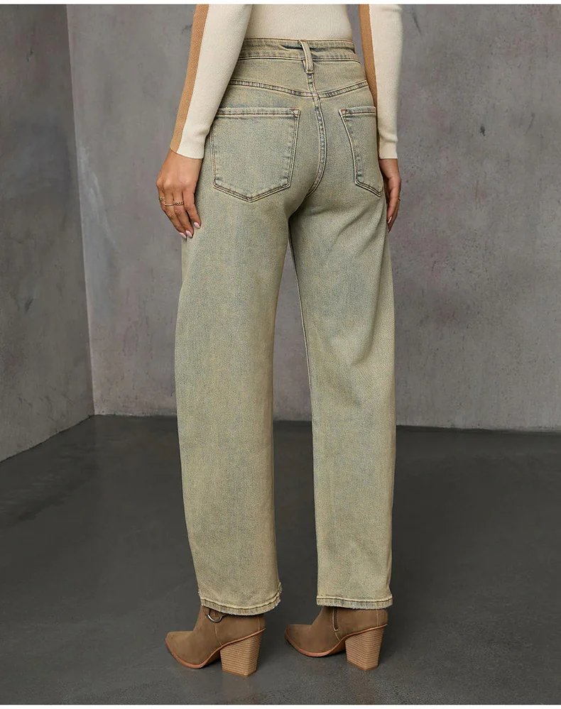 25-009 - Ladies Slim Fit Long Denim Jeans | Wholesale OEM Private Label Factory