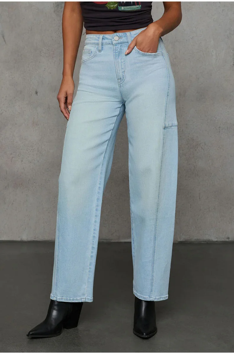 25-016 – Ladies Slim Fit Long Denim Jeans | Wholesale OEM Private Label Factory