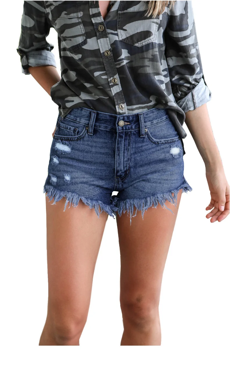 812DBL – Ladies Straight Fit Denim Shorts | Wholesale OEM Private Label Factory