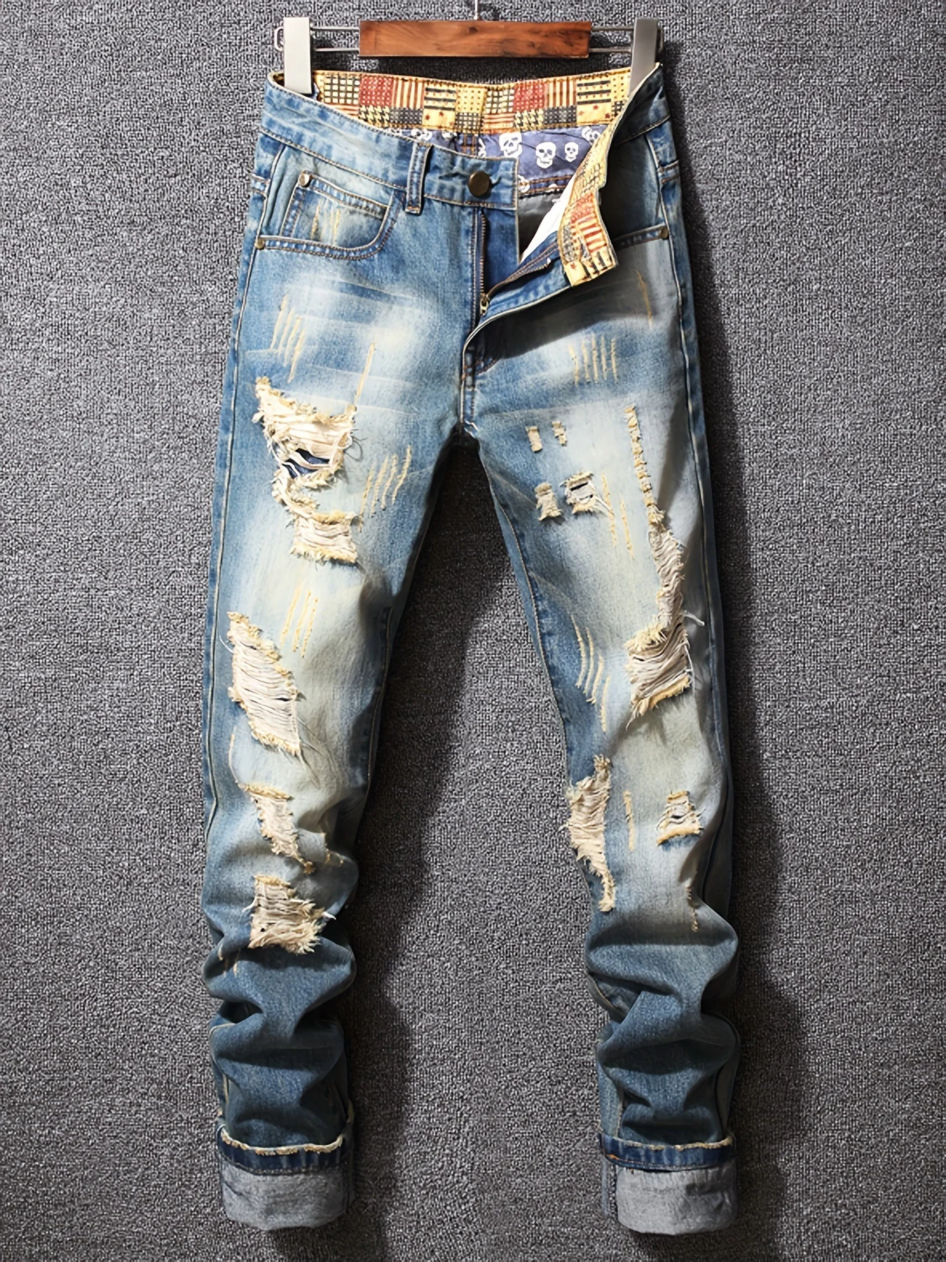 90919 – Mens Regular Fit Long Denim Jeans | Wholesale OEM Private Label Factory