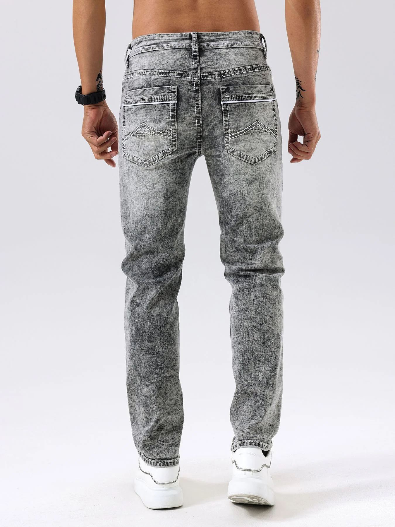 99008 - Mens Regular Fit Long Denim Jeans | Wholesale OEM Private Label Factory
