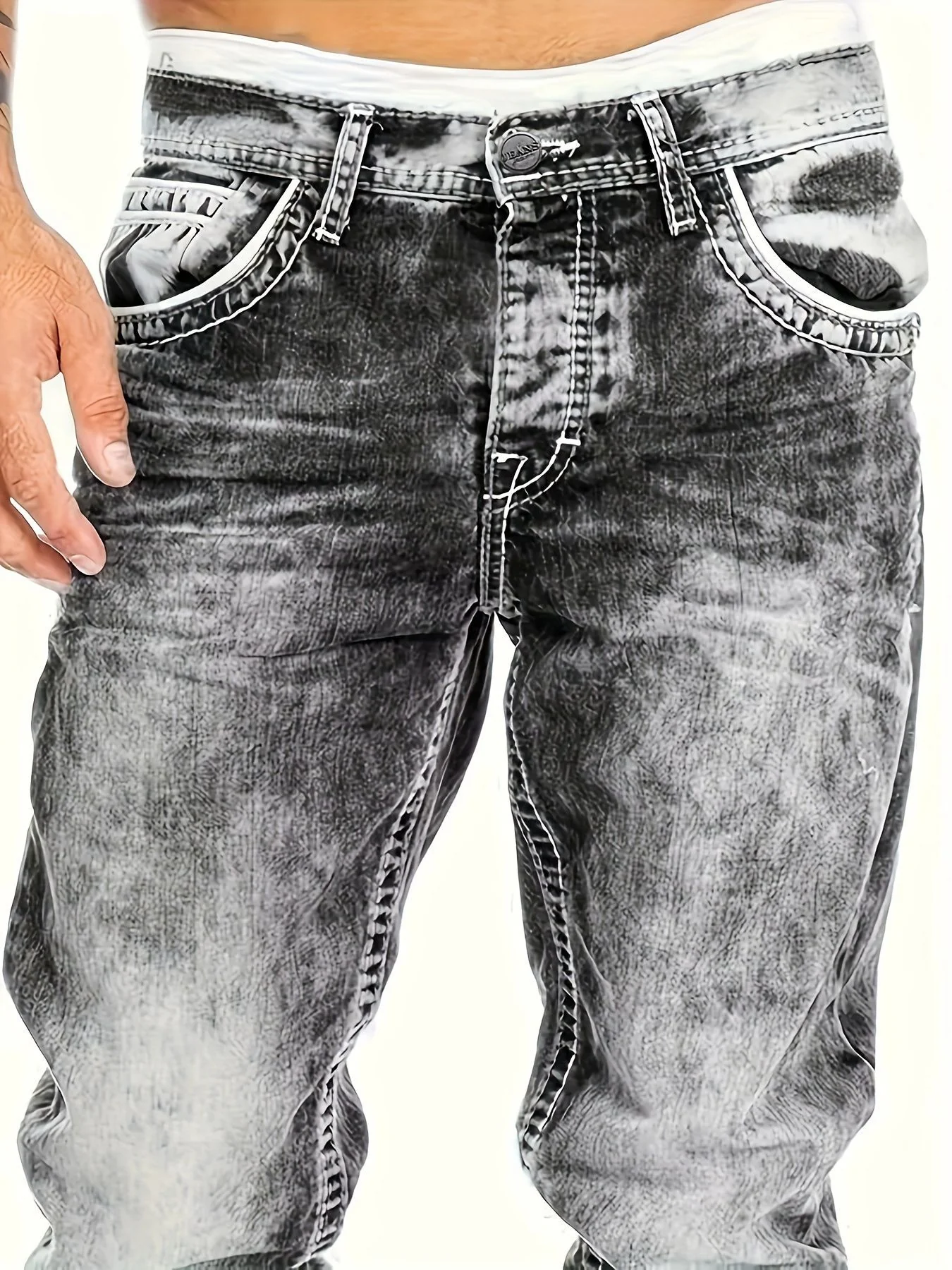 99008 - Mens Regular Fit Long Denim Jeans | Wholesale OEM Private Label Factory