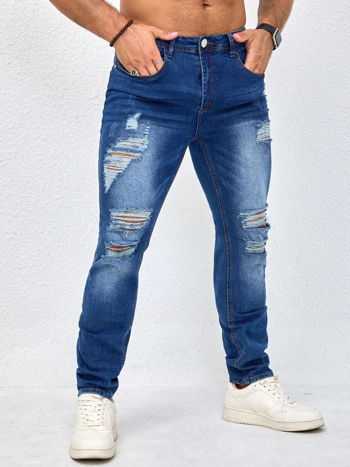 99012 – Mens Regular Fit Long Denim Jeans | Wholesale OEM Private Label Factory