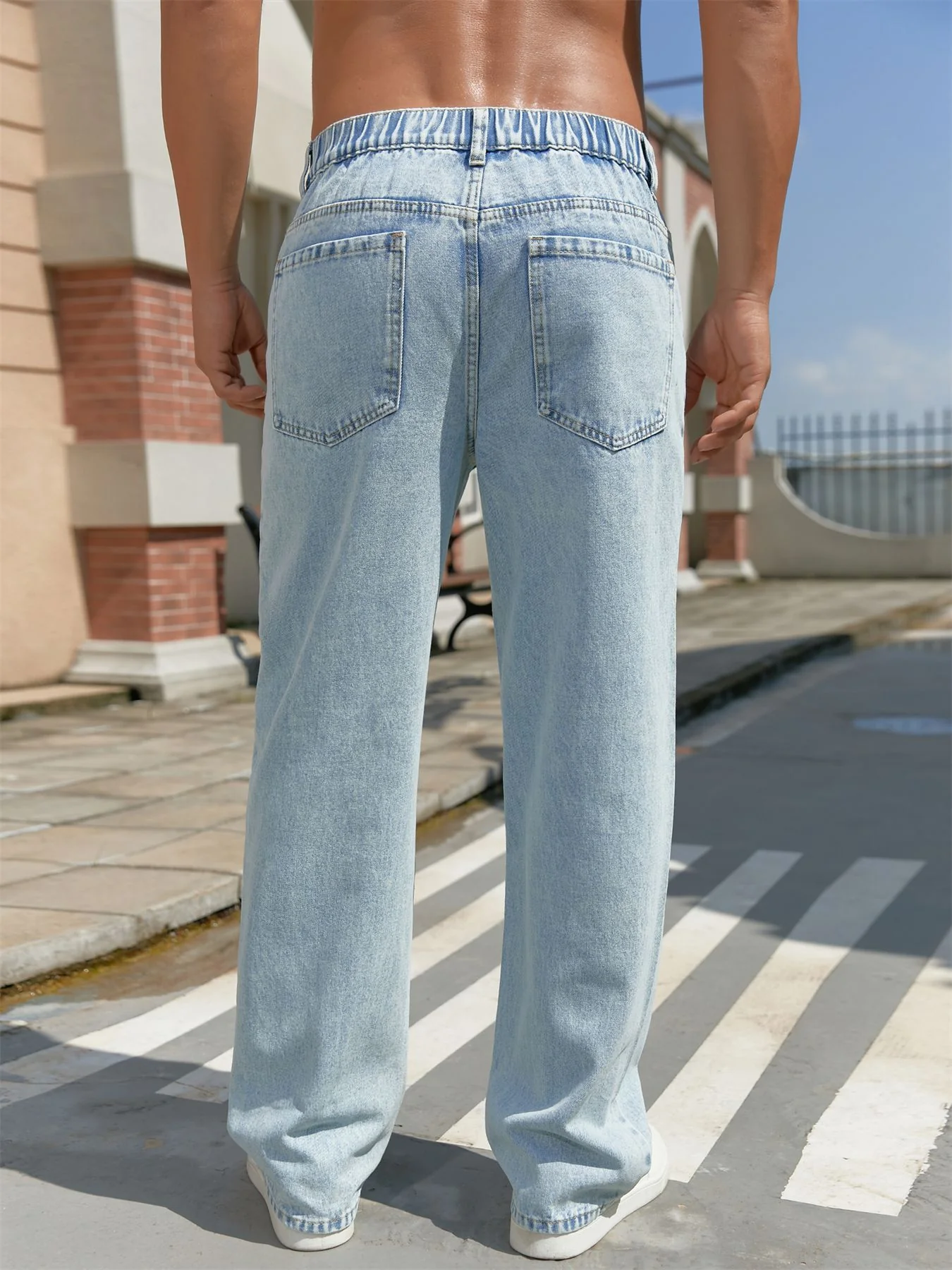 99040B – Mens Regular Fit Long Denim Jeans | Wholesale OEM Private Label Factory