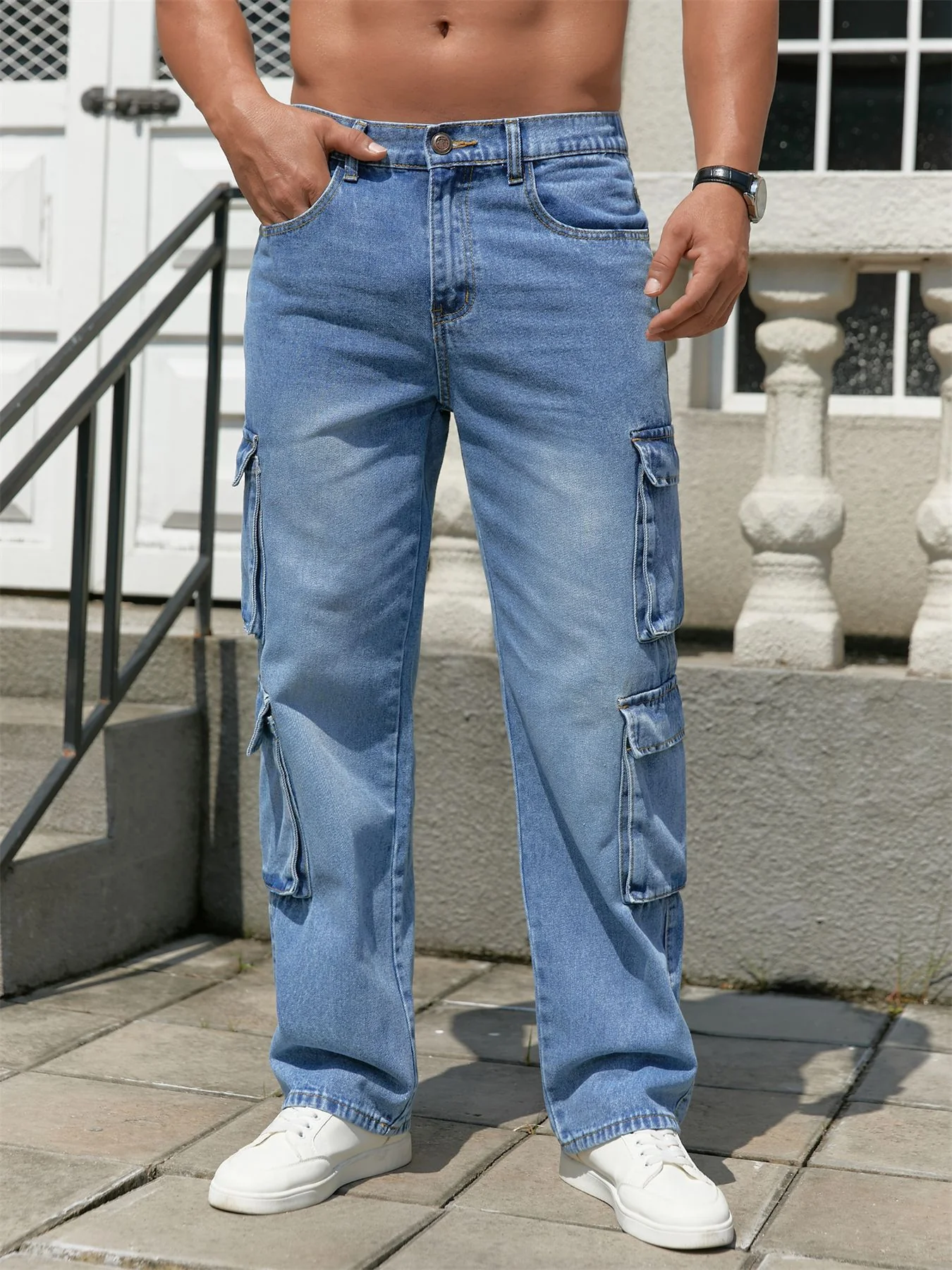 99041 – Mens Regular Fit Long Denim Jeans | Wholesale OEM Private Label Factory